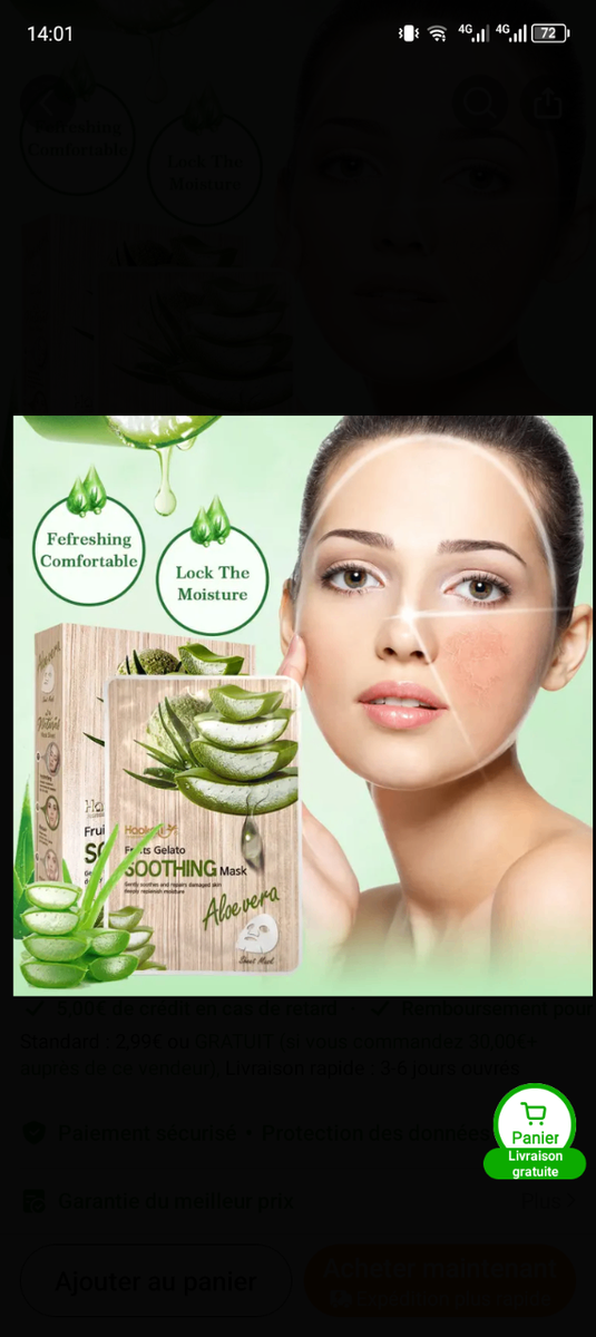 Masques visage hydratants