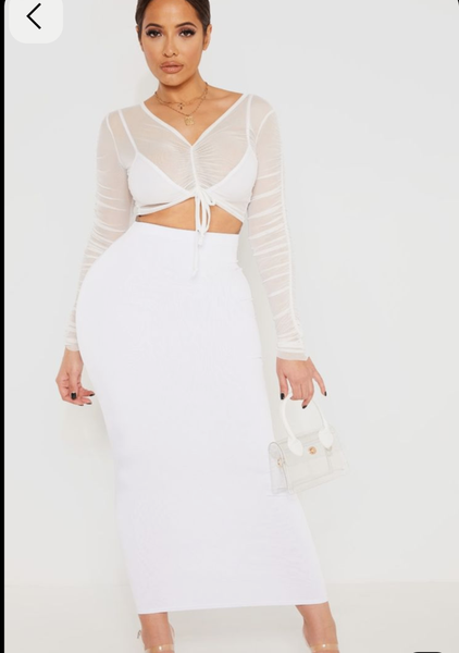 Jupe crayon taille haute