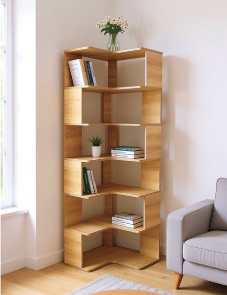 Étagère d'angle moderne bois