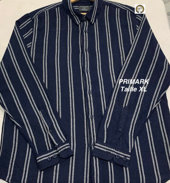 Chemise Rayée Bleu XL