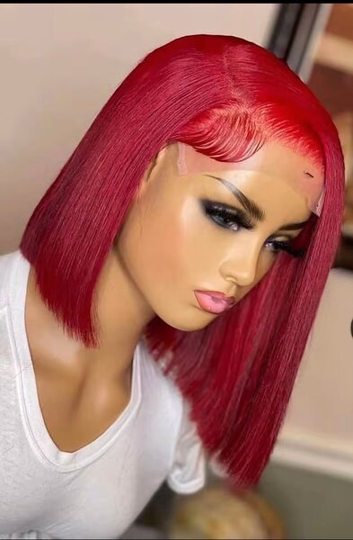 Perruque Bob Rouge Brillant