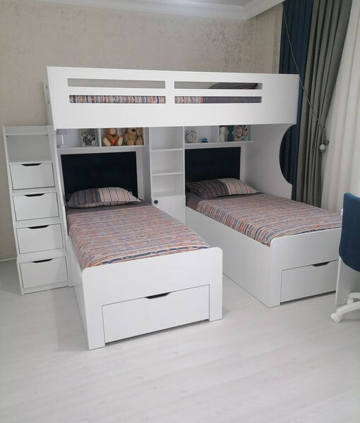 Lit superposé combiné multifonction