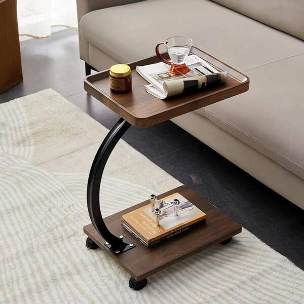 Cute bedside coffee table with wheels