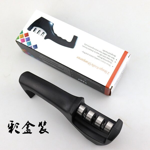 Manual kitchen knife sharpener