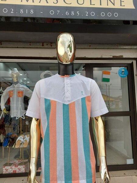 Chemise à manches courtes, 100% coton 