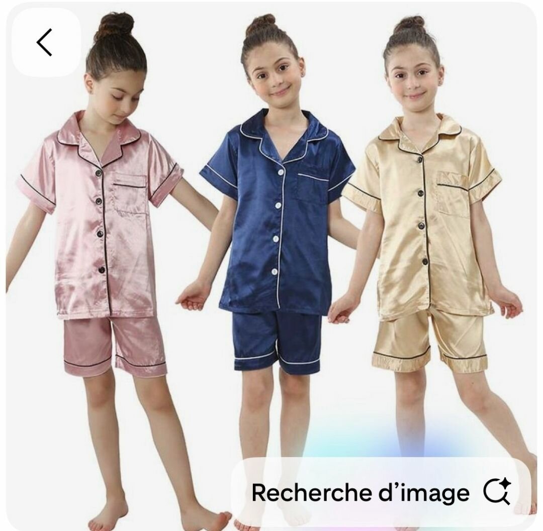 Pyjama court en satin enfant