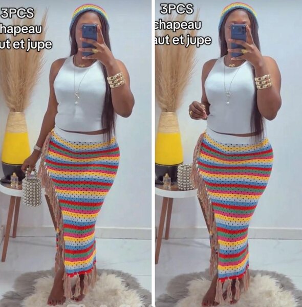 Ensemble Crochet 3 Pièces Femme