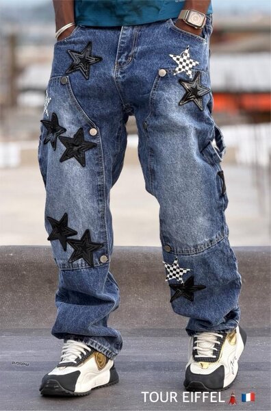 Jean décontracté étoilé