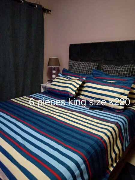 Bed linen set (6 pieces, king size)