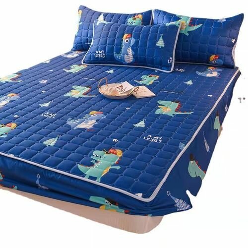 Fashion {MijaGrace} Quilted Mattress Protective Cover - Blue