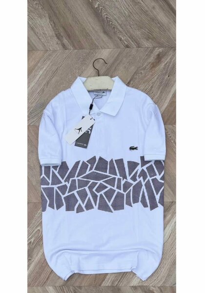 Polo homme à motif graphique