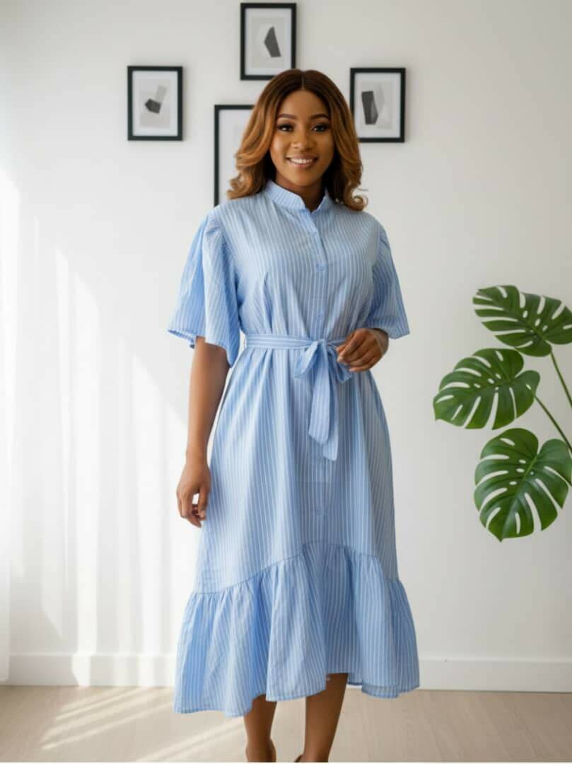 Robe chemise élégante femme