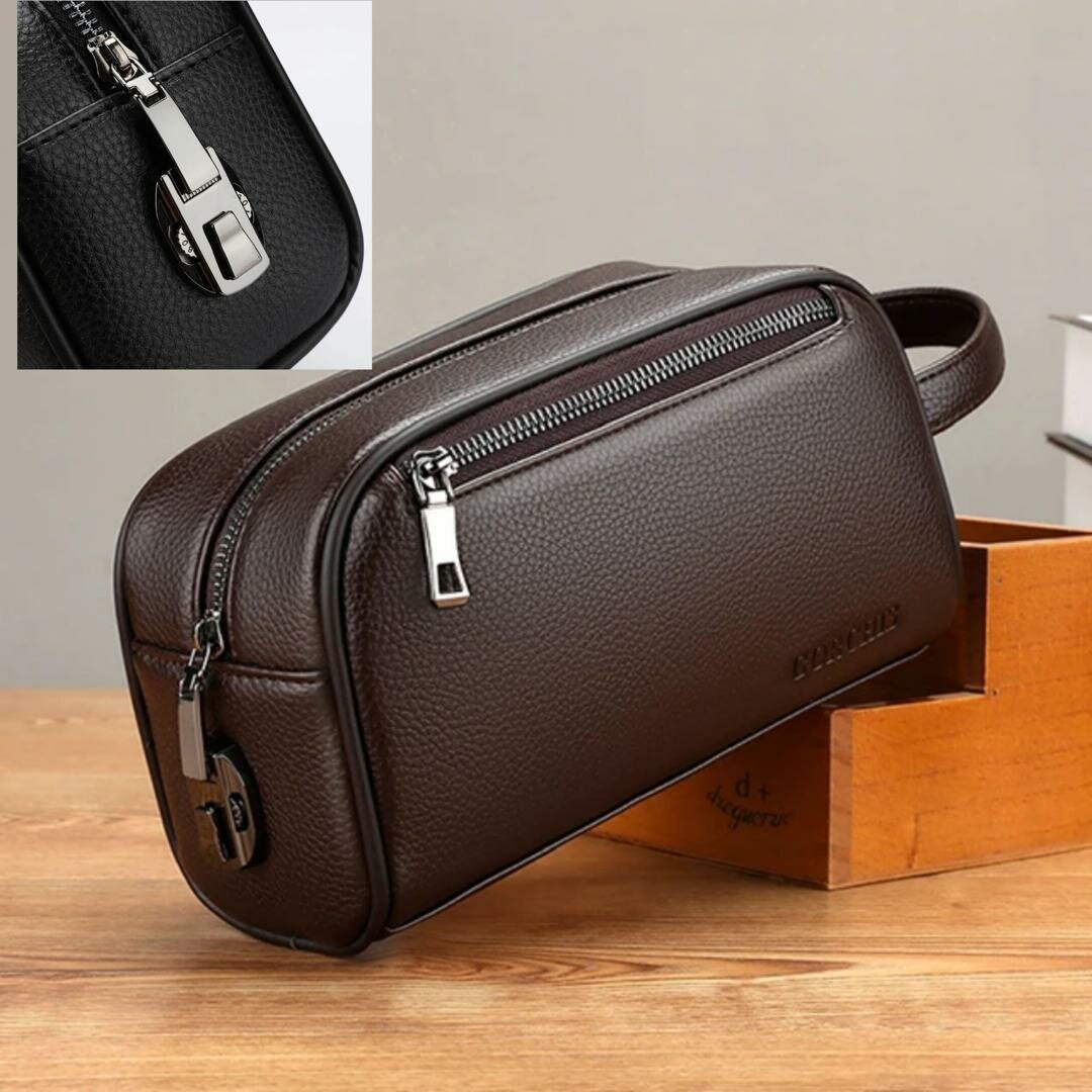 Trousse de toilette en cuir élégante
