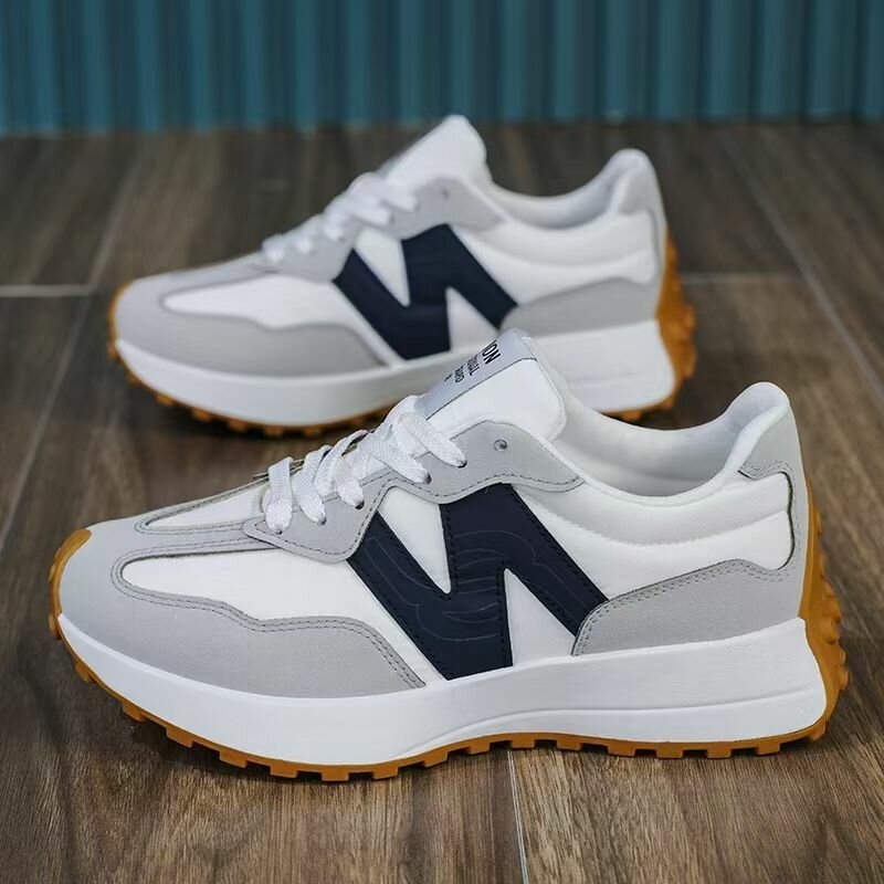 Baskets mode en cuir et mesh