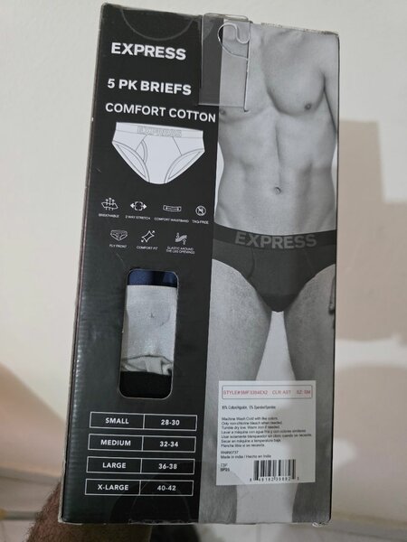 Express - Lot de 5 sous-vêtements homme en coton, slips à ouverture