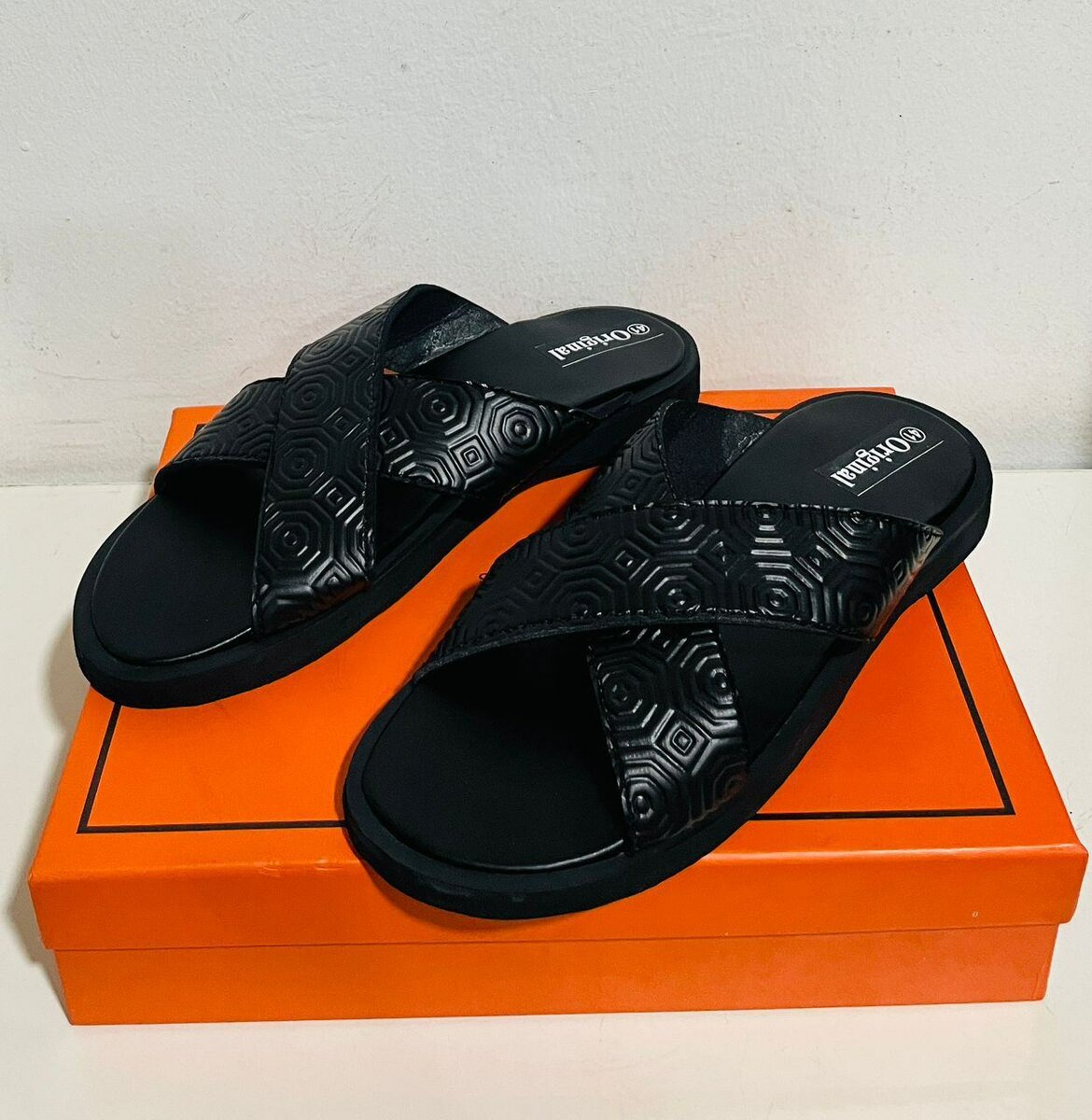 Sandales en cuir homme