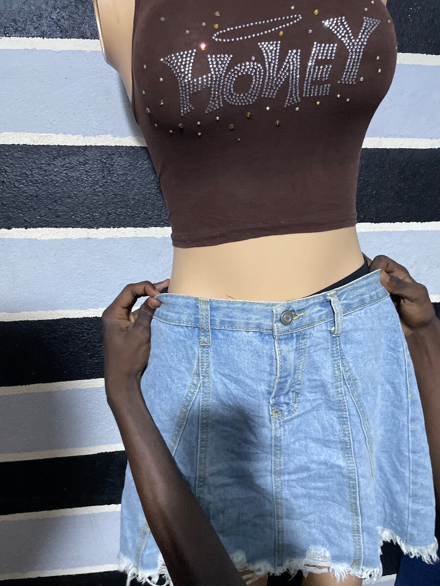 Jupe en jean décontractée