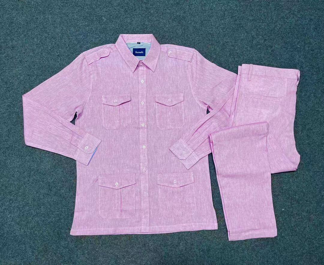 Ensemble chemise rose