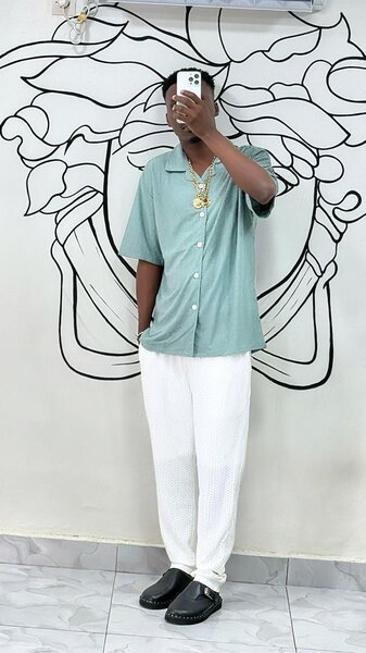 Chemise verte élégante