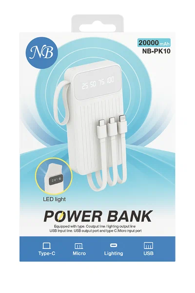 Batterie externe 20000mAh LED