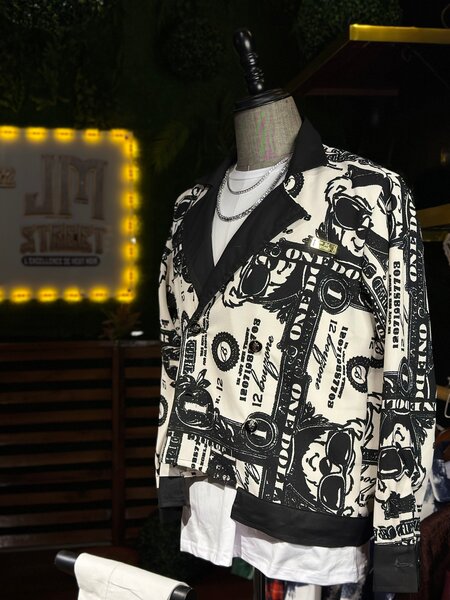 Blouson imprimé rétro