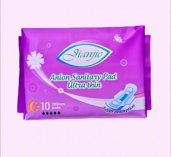 Serviette hygiénique anion