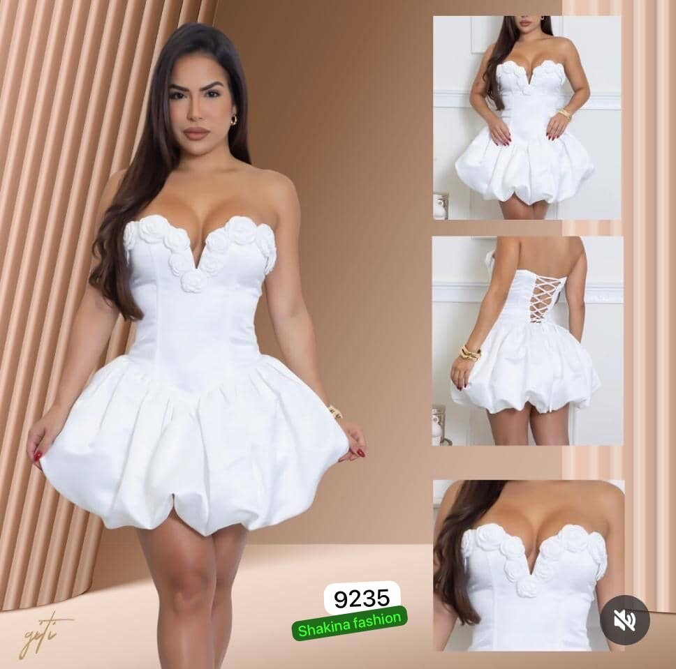 Robe Bustier Volantée Élégante