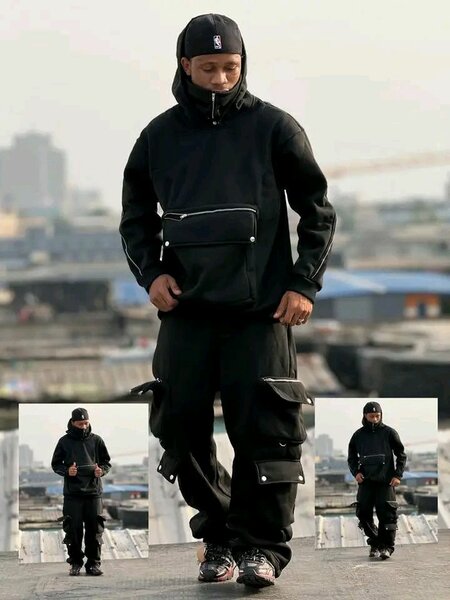 Sac banane noir homme