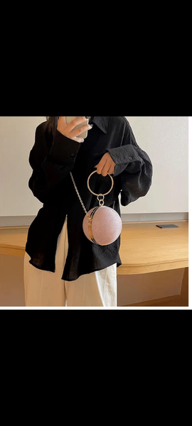 Sac rond élégant avec chaîne