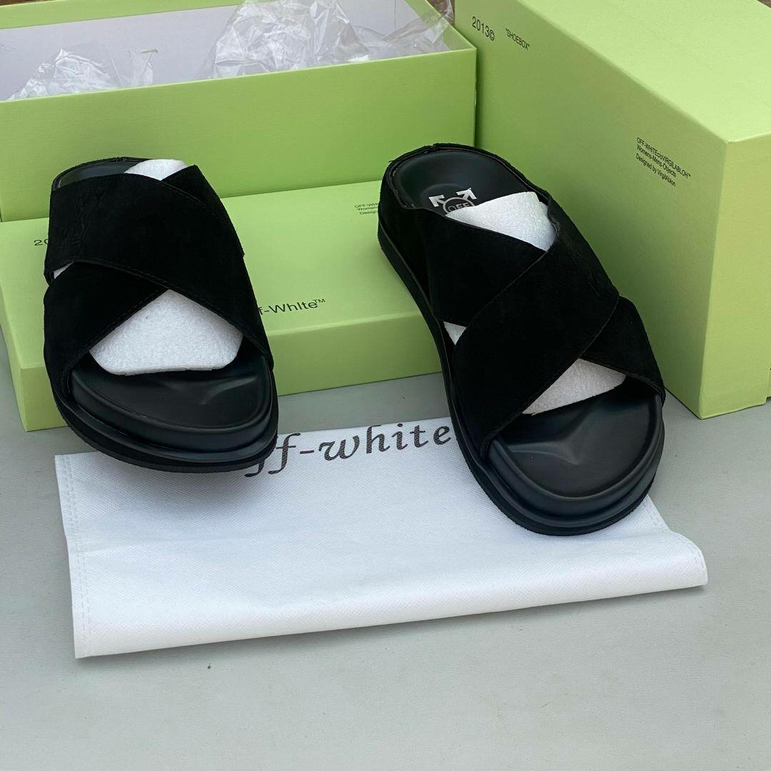 Off white slippers