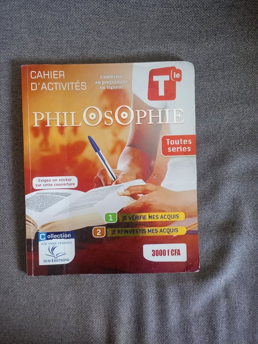 Cahier d'activités, philosophi