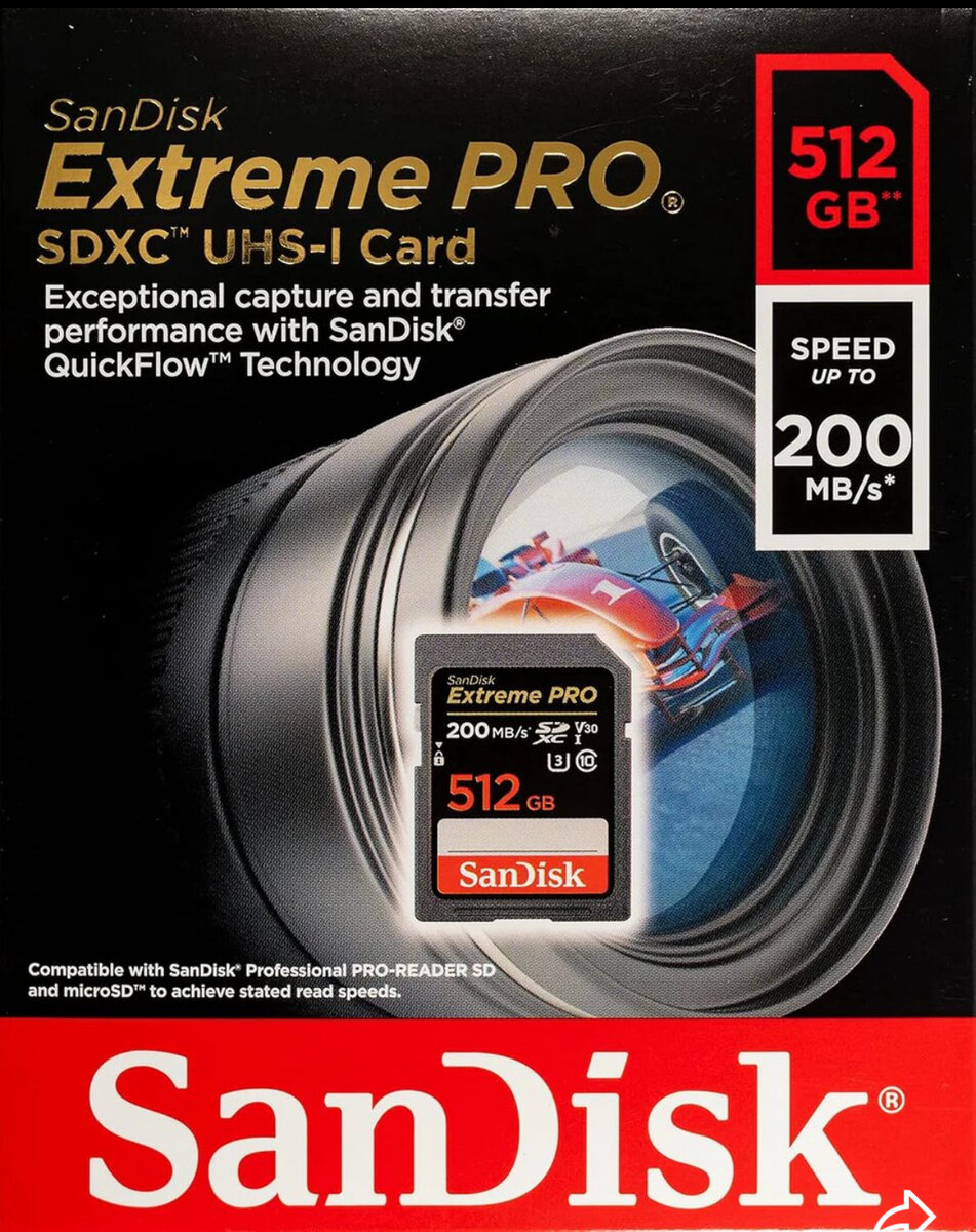 Carte SD SanDisk Extreme PRO 512GB