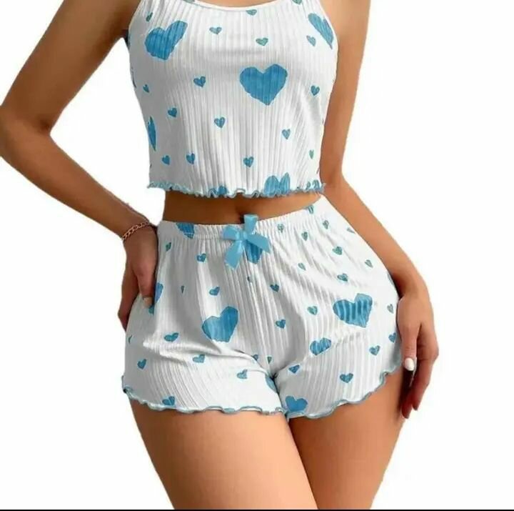 Ensemble pyjama cœur femme