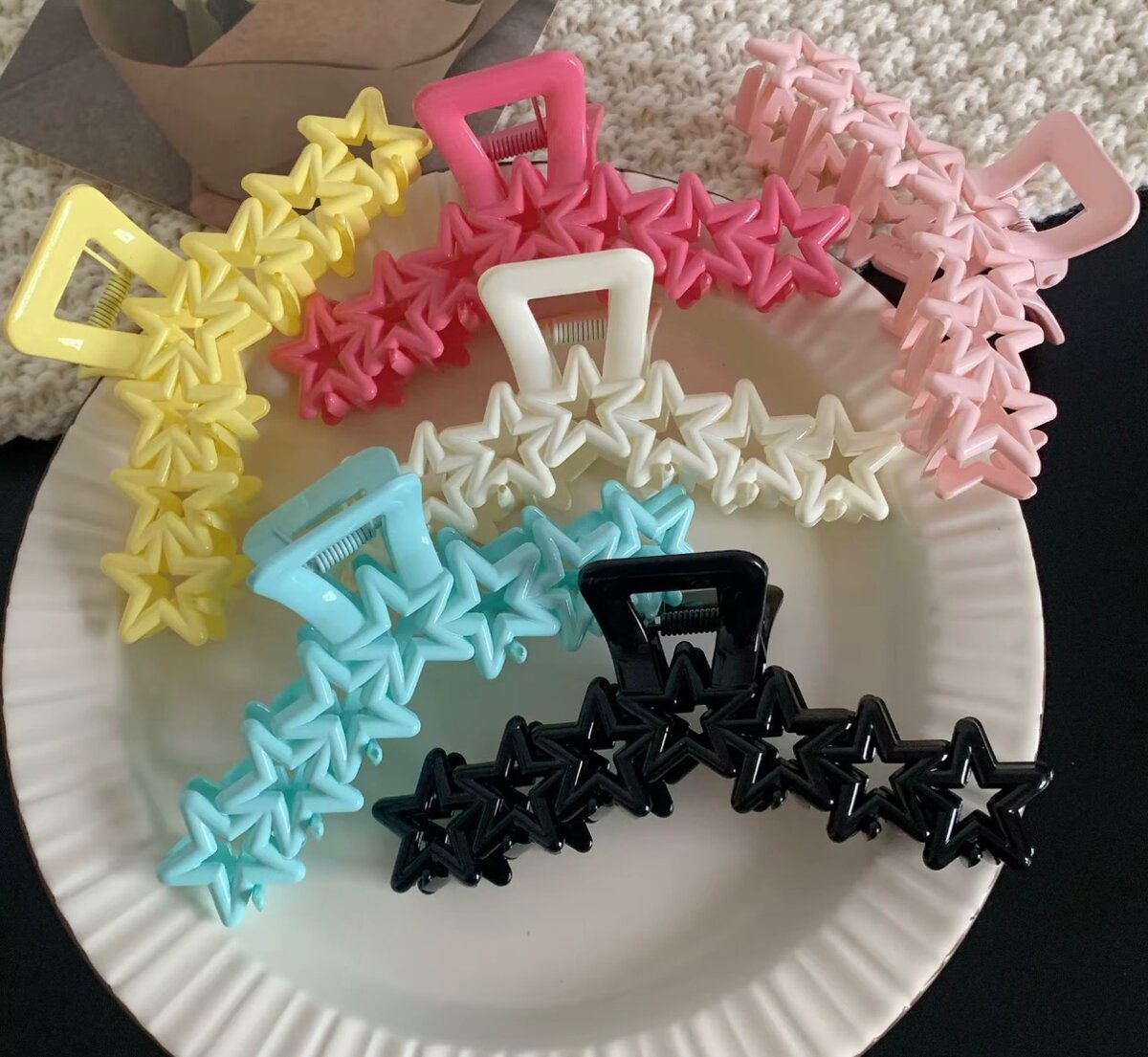 Pinces à cheveux étoiles colorées