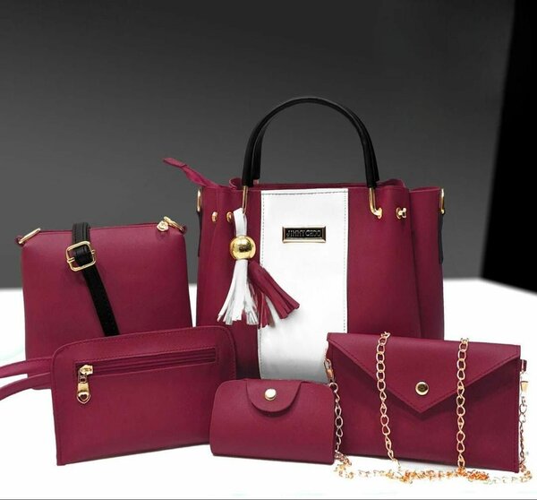 Girl's Leather Plain Hand Bag