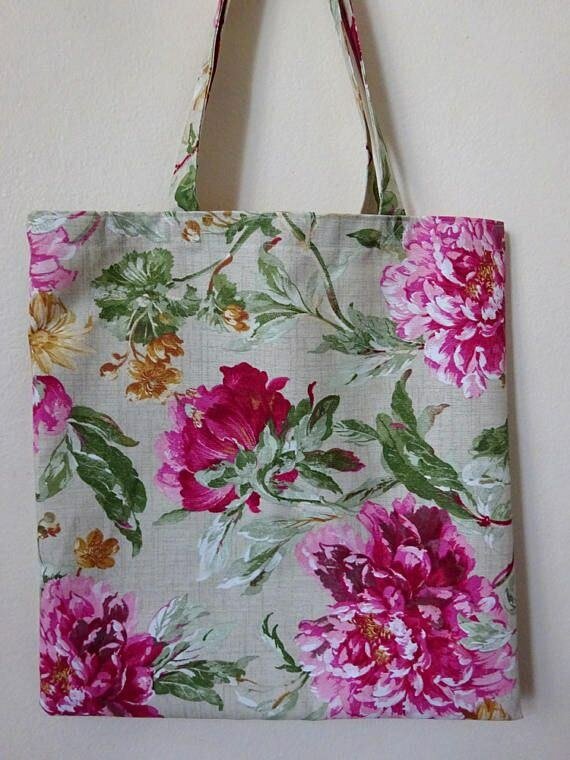 Sac cabas fleurs imprimées