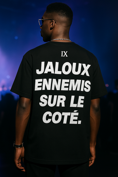T-shirt noir "Jaloux Ennemis"