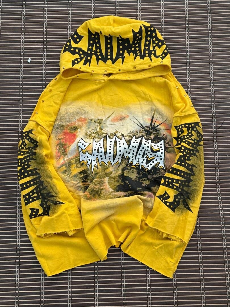 Veste à capuche jaune tendance