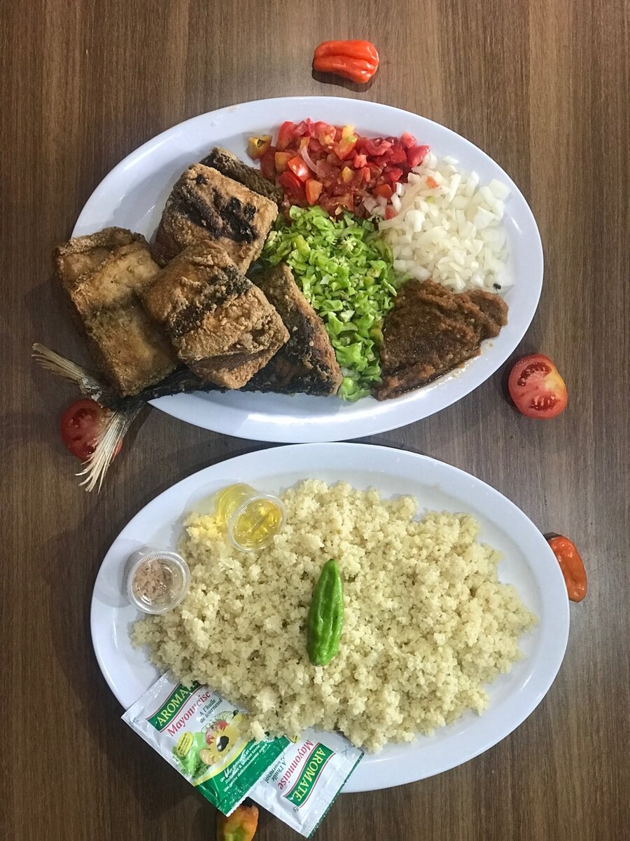 Garba avec attiéké de Dabou