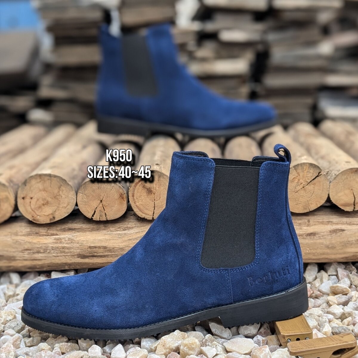 Mens BERLUTI suede chelsea boots