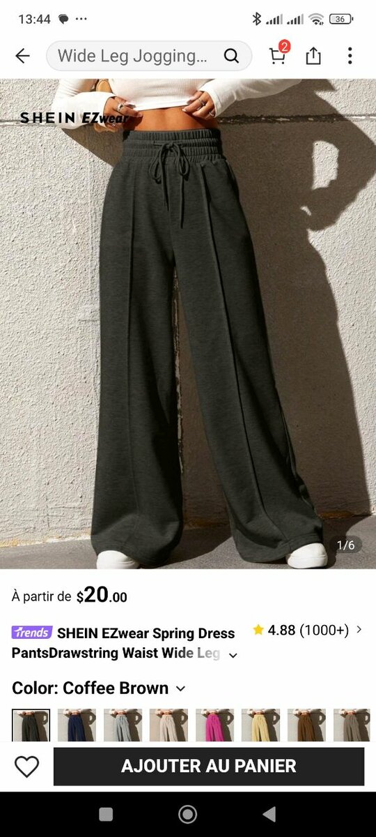 Pantalon large femme