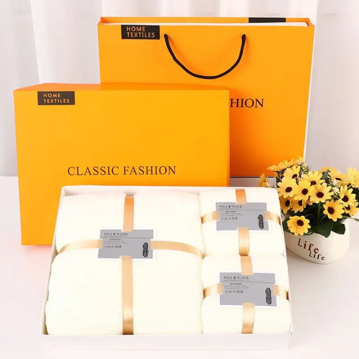 Luxurious gift box towel 3 set