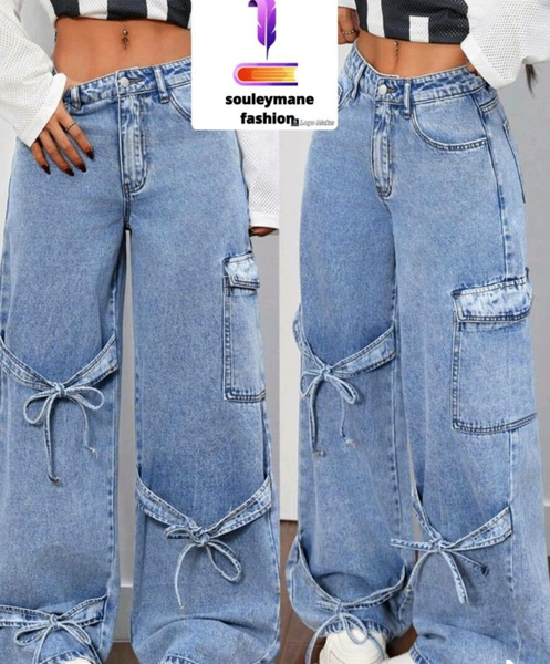 Style Jean Cargo Large Femme