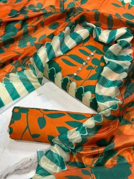 Printed lawn suit