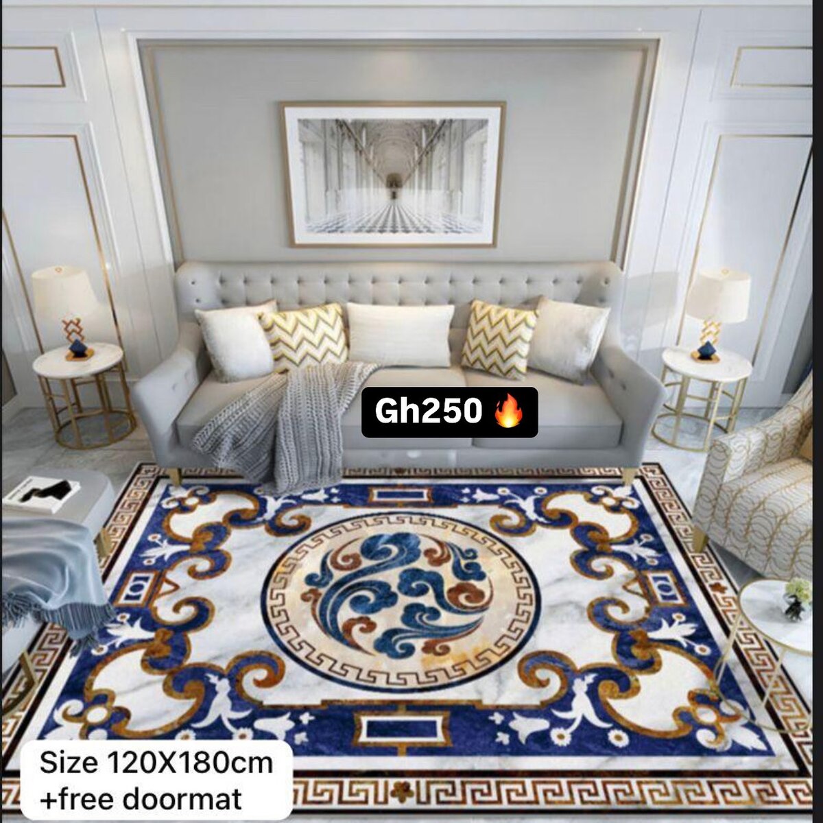 Beautiful and soft patterned carpet