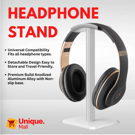 Universal Aluminuim Headset / Headphones Stand Holder Head-mounted Gaming Headset Display Rack Hanger Non-slip Storage Bracket Flexible Headrest Fashion Gaming Headphone Hanger - Unique Mall