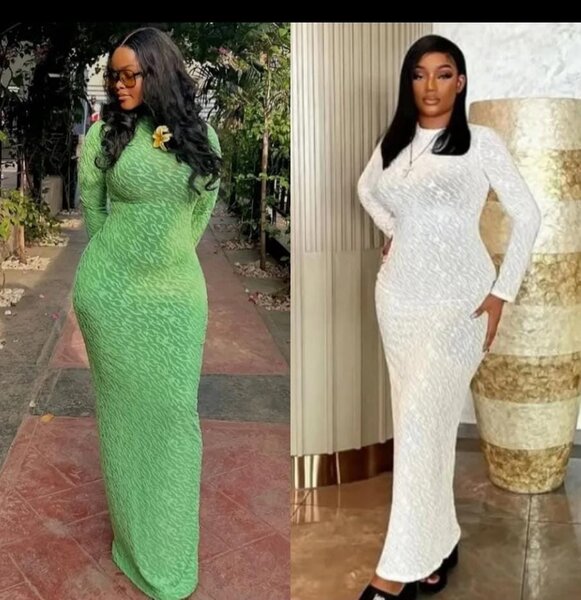 Robe longue élégante verte