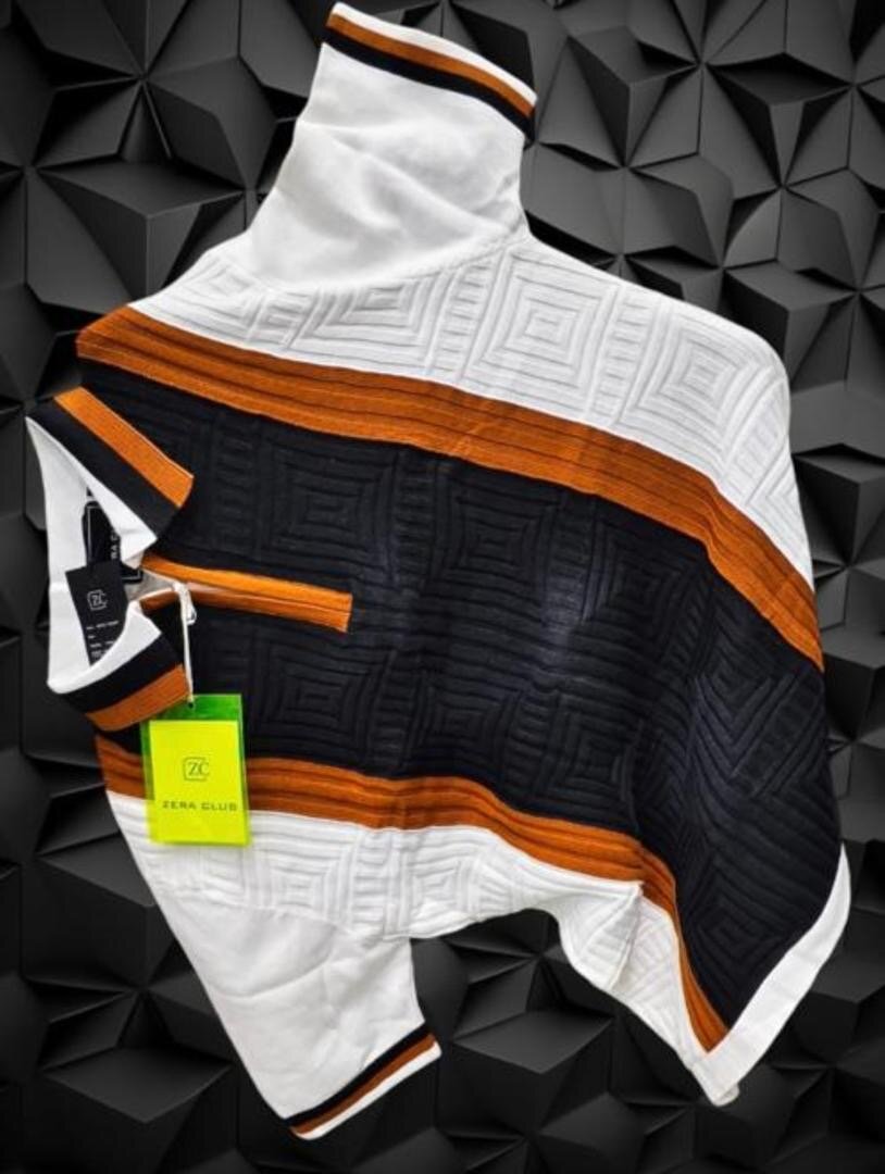 Poncho élégant à rayures