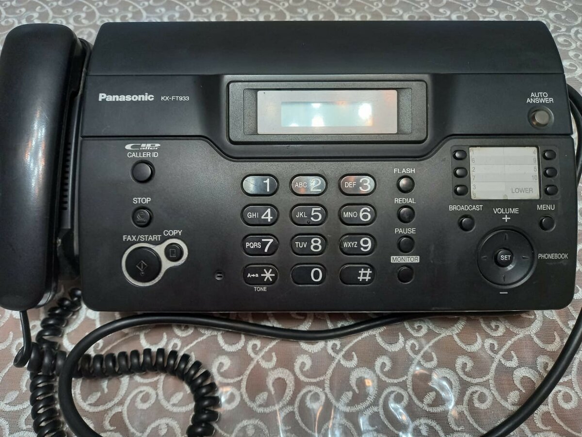 Факсимильный аппарат Panasonic KX-FT933 с термопечатью, б/у,