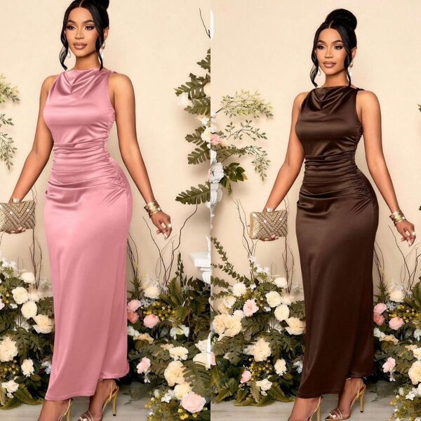 Robe de soirée en satin